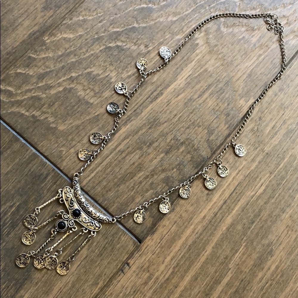 Bohemian coin necklace NWOT